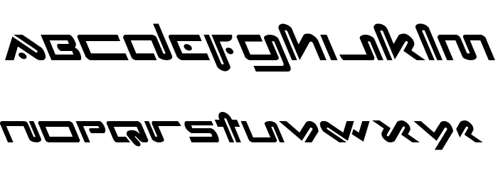 Xephyr Leftalic Font LOWERCASE
