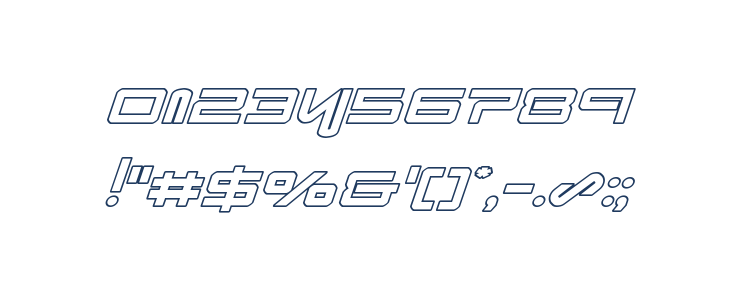 Xephyr Outline Italic Other Characters