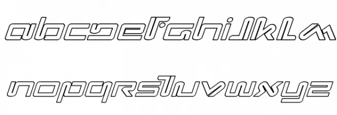 Xephyr Outline Italic خط أحرف كبيرة