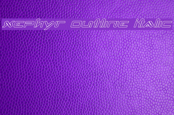 Xephyr Outline Italic Example 2