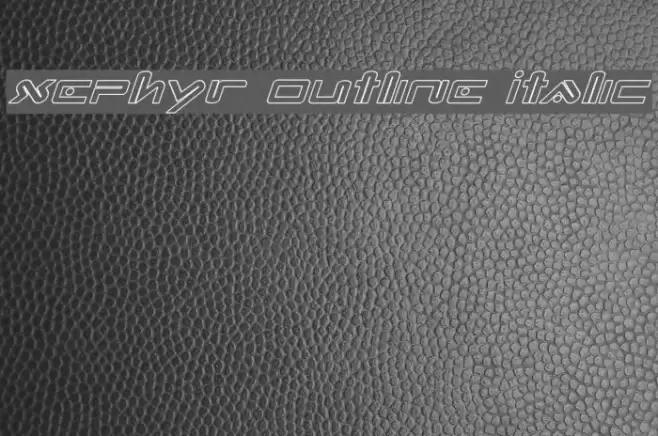 Xephyr Outline Italic Font examples