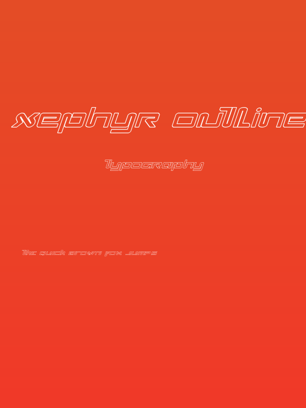 Xephyr Outline Italic Poster