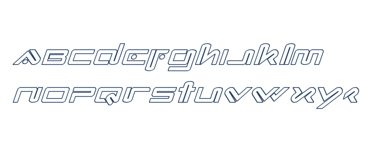 Xephyr Outline Italic Lowercase
