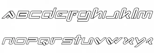 Xephyr Outline Italic Polices MINUSCULES
