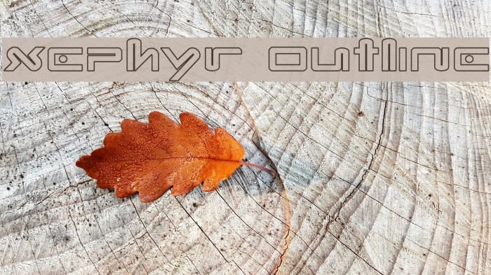 Xephyr Outline Font examples
