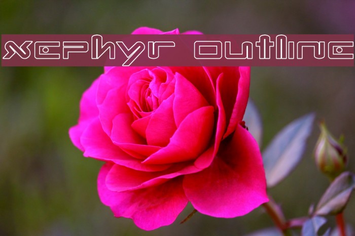 Xephyr Outline Font examples