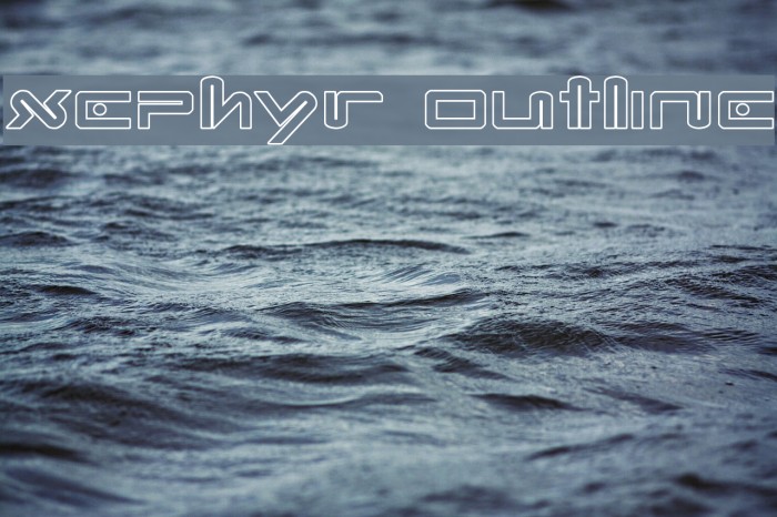 Xephyr Outline Font examples