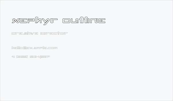 Xephyr Outline Business Card