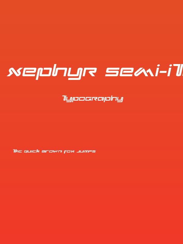 Xephyr Semi-Italic Poster