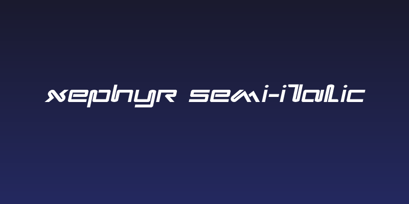 Xephyr Semi-Italic Social Header