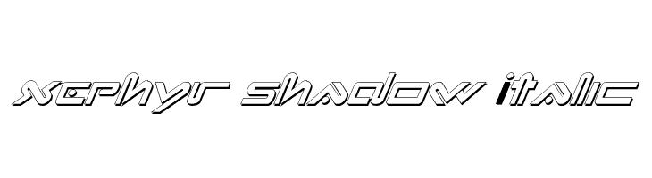 Xephyr Shadow Italic  नि: शुल्क फ़ॉन्ट्स डाउनलोड