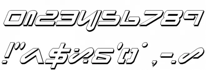 Xephyr Shadow Italic Schriftart Anderer Schreiben