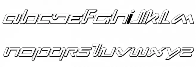 Xephyr Shadow Italic Polices MAJUSCULES