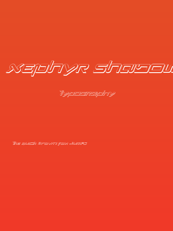 Xephyr Shadow Italic Poster