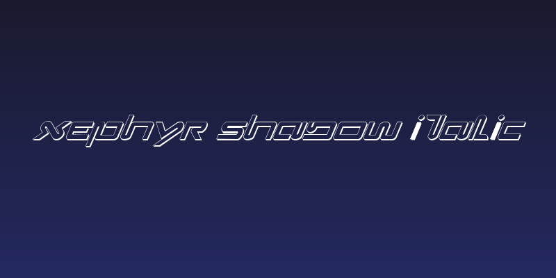 Xephyr Shadow Italic Social Header