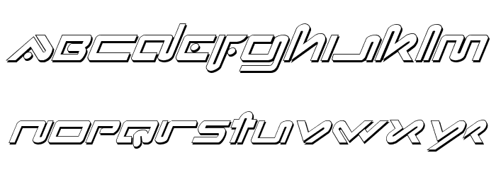 Xephyr Shadow Italic Font LOWERCASE
