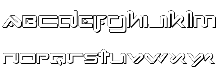 Xephyr Shadow Font LOWERCASE