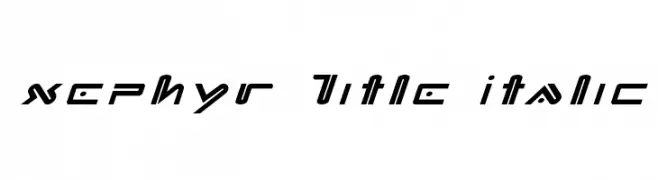 Xephyr Title Italic 