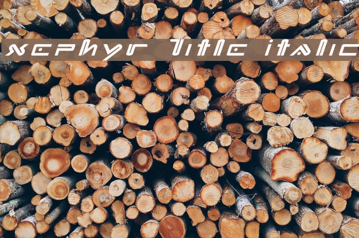 Xephyr Title Italic Font examples