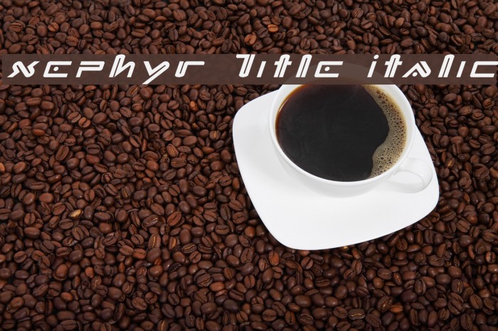 Xephyr Title Italic Font examples