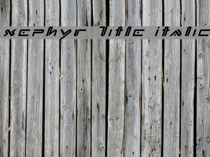 Xephyr Title Italic Font examples