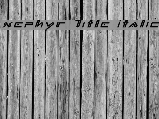 Xephyr Title Italic Example 3