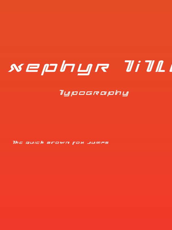 Xephyr Title Italic Poster