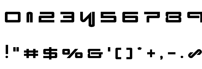 Xephyr Title Font OTHER CHARS