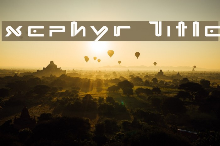 Xephyr Title Font examples