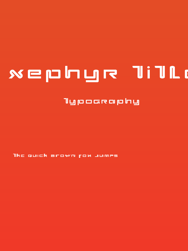 Xephyr Title Poster