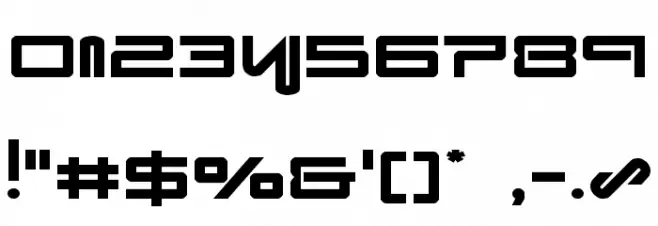 Xephyr Font OTHER CHARS