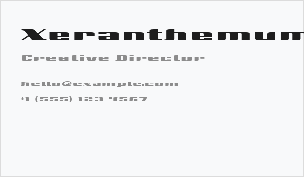 Xeranthemum Business Card