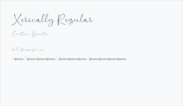 Xerically Regular Business Card