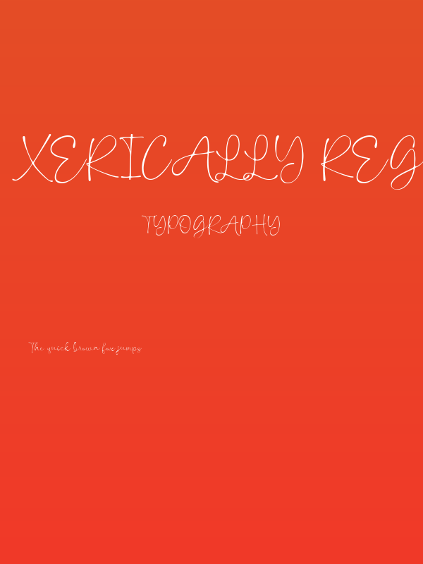 Xerically Regular Poster