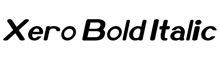 Xero Bold Italic  font caratteri gratis
