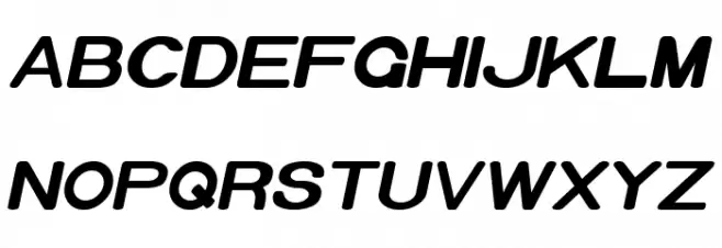 Xero Bold Italic फ़ॉन्ट अपरकेस