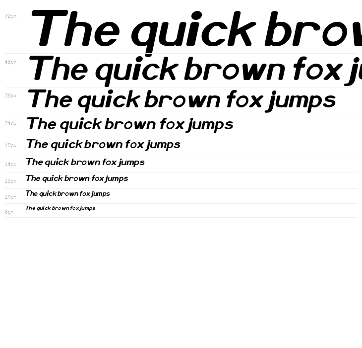 Xero Bold Italic Waterfall