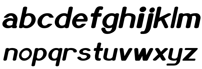 Xero Bold Italic Font LOWERCASE