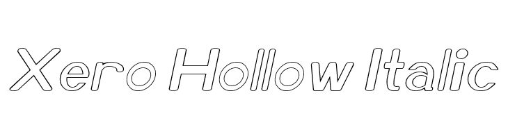 Xero Hollow Italic  Frei Schriftart Herunterladen