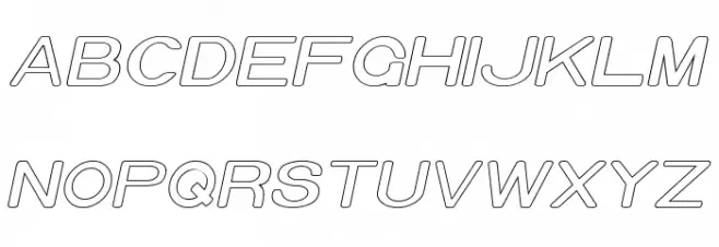 Xero Hollow Italic Fuentes MAYÚSCULAS