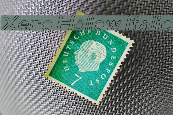 Xero Hollow Italic Example 3