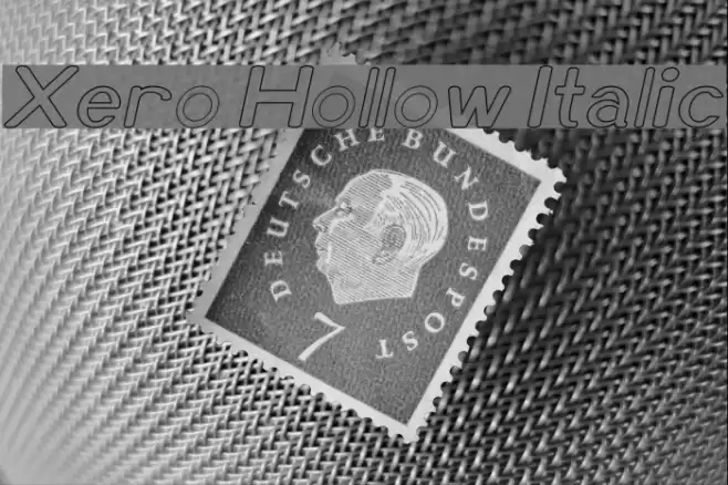 Xero Hollow Italic Font examples