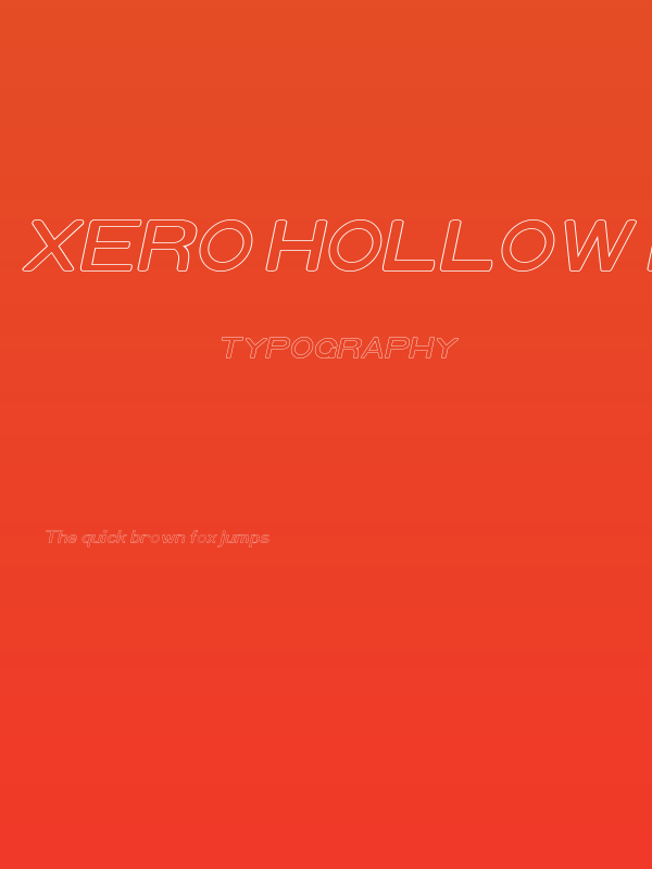 Xero Hollow Italic Poster