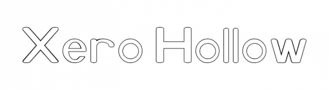 Xero Hollow  Frei Schriftart Herunterladen