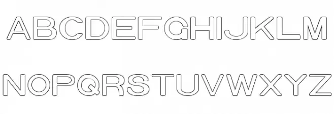 Xero Hollow Шрифта ВЕРХНИЙ