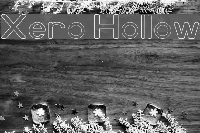 Xero Hollow Font examples
