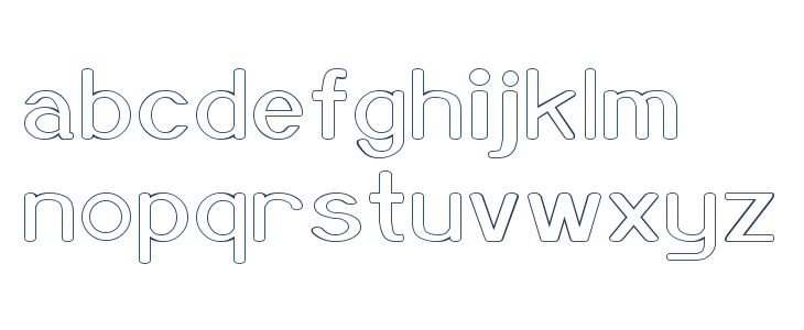 Xero Hollow Lowercase