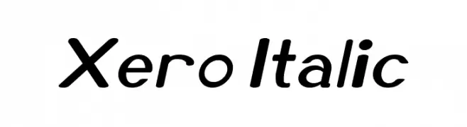 Xero Italic  les polices de caractères gratuit tlcharger