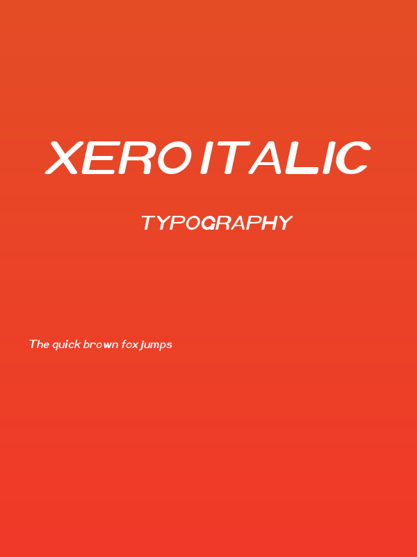 Xero Italic Poster