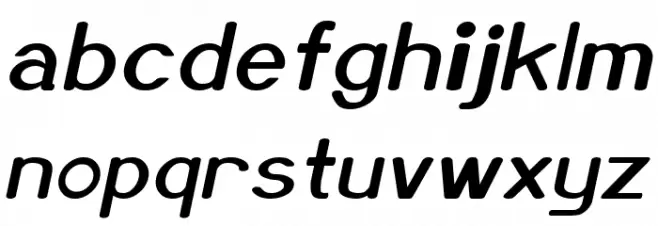 Xero Italic Caratteri MINUSCOLO